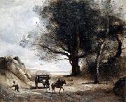 Jean-Baptiste-Camille Corot The Stonecutters oil painting artist